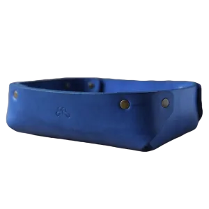 SMALL LEATHER VALET TRAY / BLUE