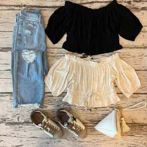 Smocked Crop Top