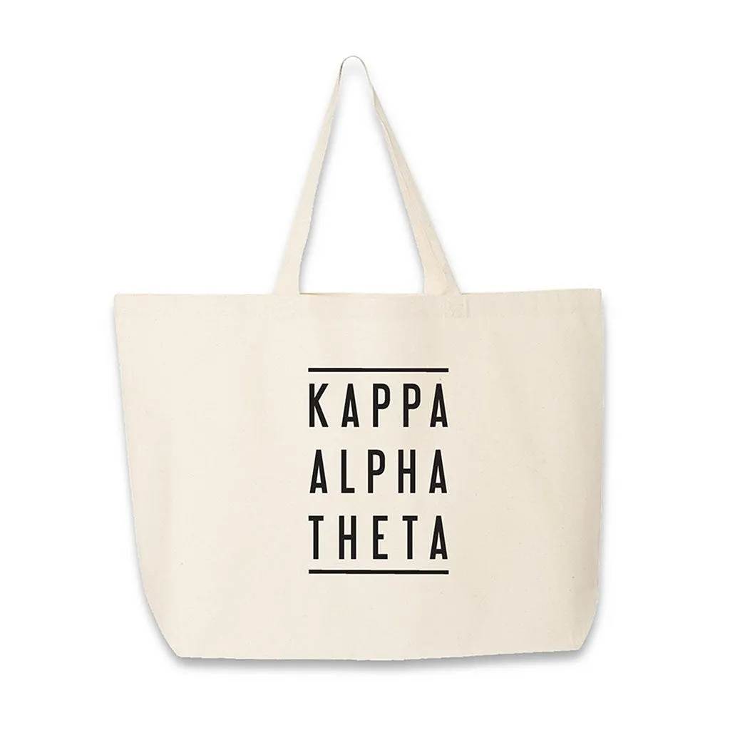 Sorority Name Printed on Cotton Canvas Tote Bag