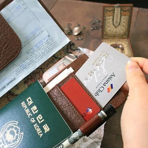 Souvenirs De Voyage Passport Case - Italian Map