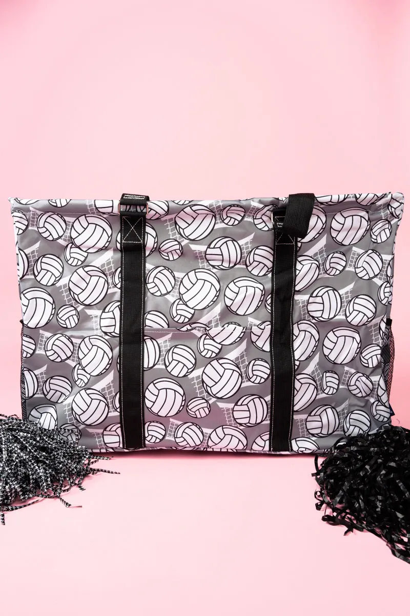 Spike It Collapsible Double Haul-It-All Basket with Mesh Pockets and Lid