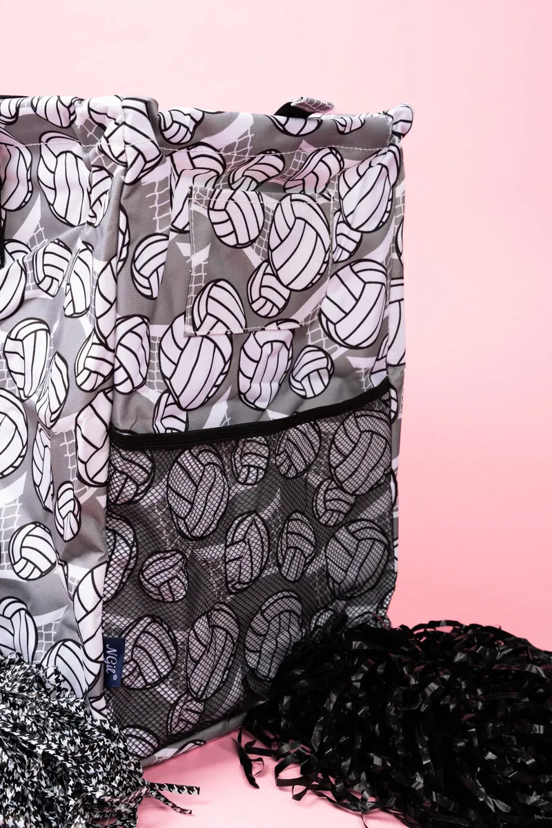Spike It Collapsible Double Haul-It-All Basket with Mesh Pockets and Lid