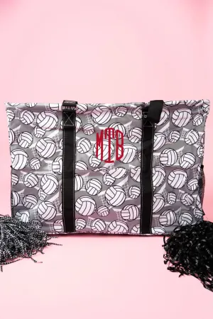 Spike It Collapsible Double Haul-It-All Basket with Mesh Pockets and Lid