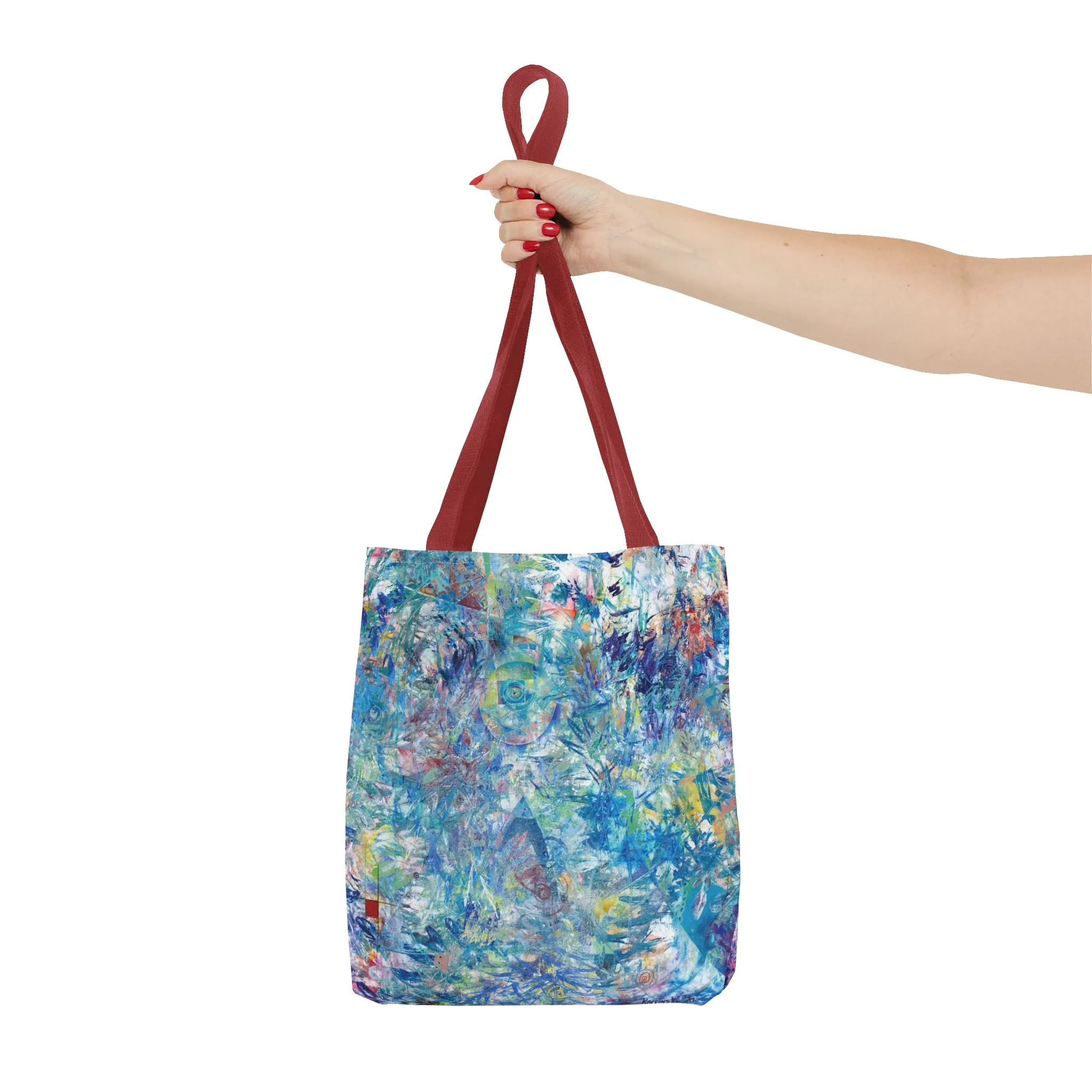 Spiritual Abstract Art Tote Bag Canvas Shopping Bag - Ascension - Leslie Karpinski