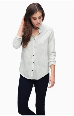 Splendid Marina Pinstripe Button Down Tunic | Natural | SALE