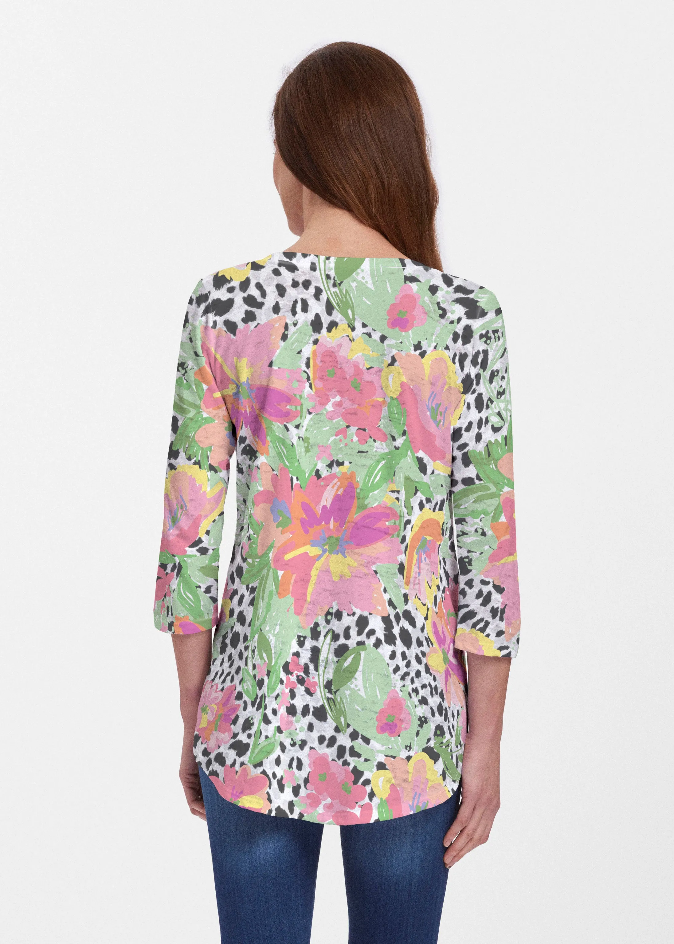 Spring Leopard (14225) ~ Signature V-neck Flowy Tunic