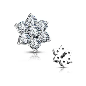 Spring Sparkle Flower Dermal Anchor Top
