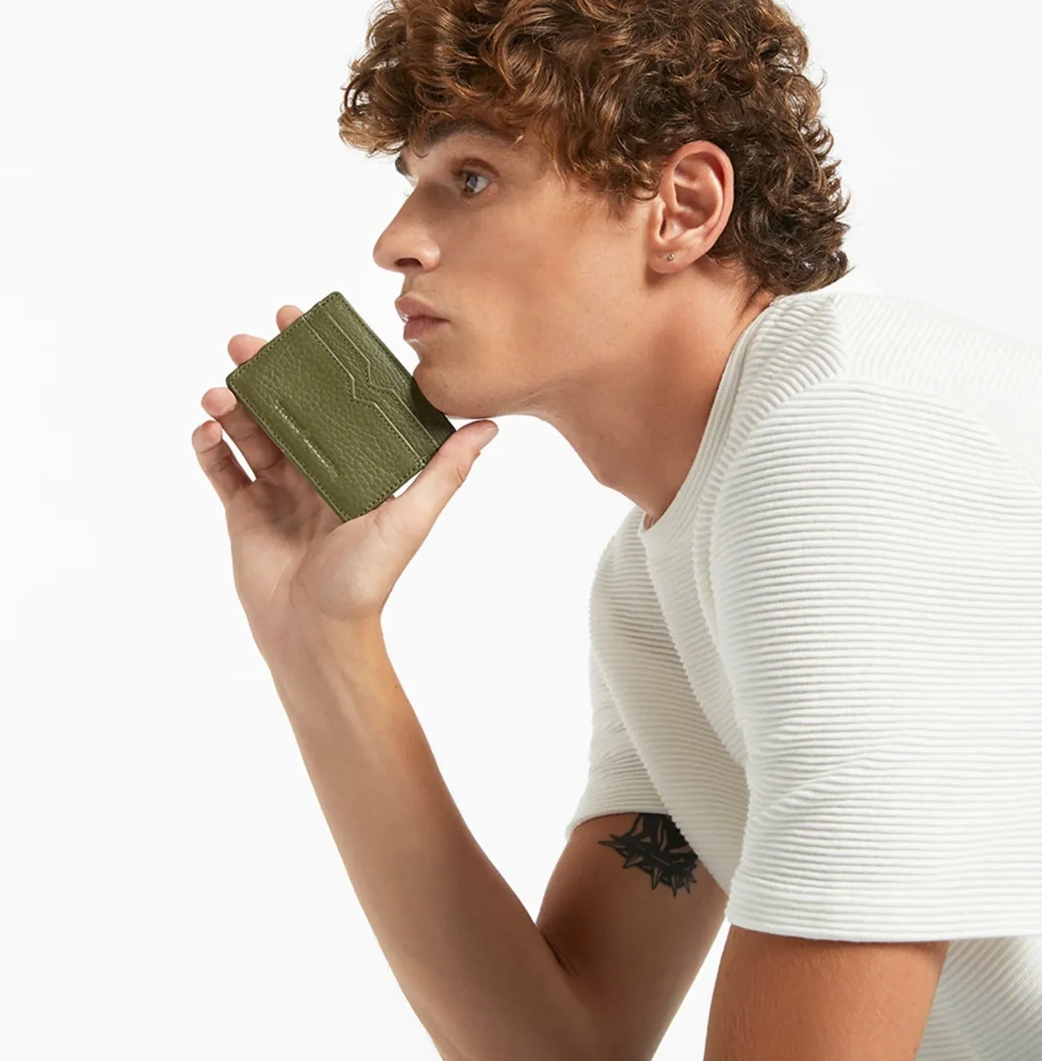 Status Anxiety II TOGETHER For Now Card Wallet  - khaki