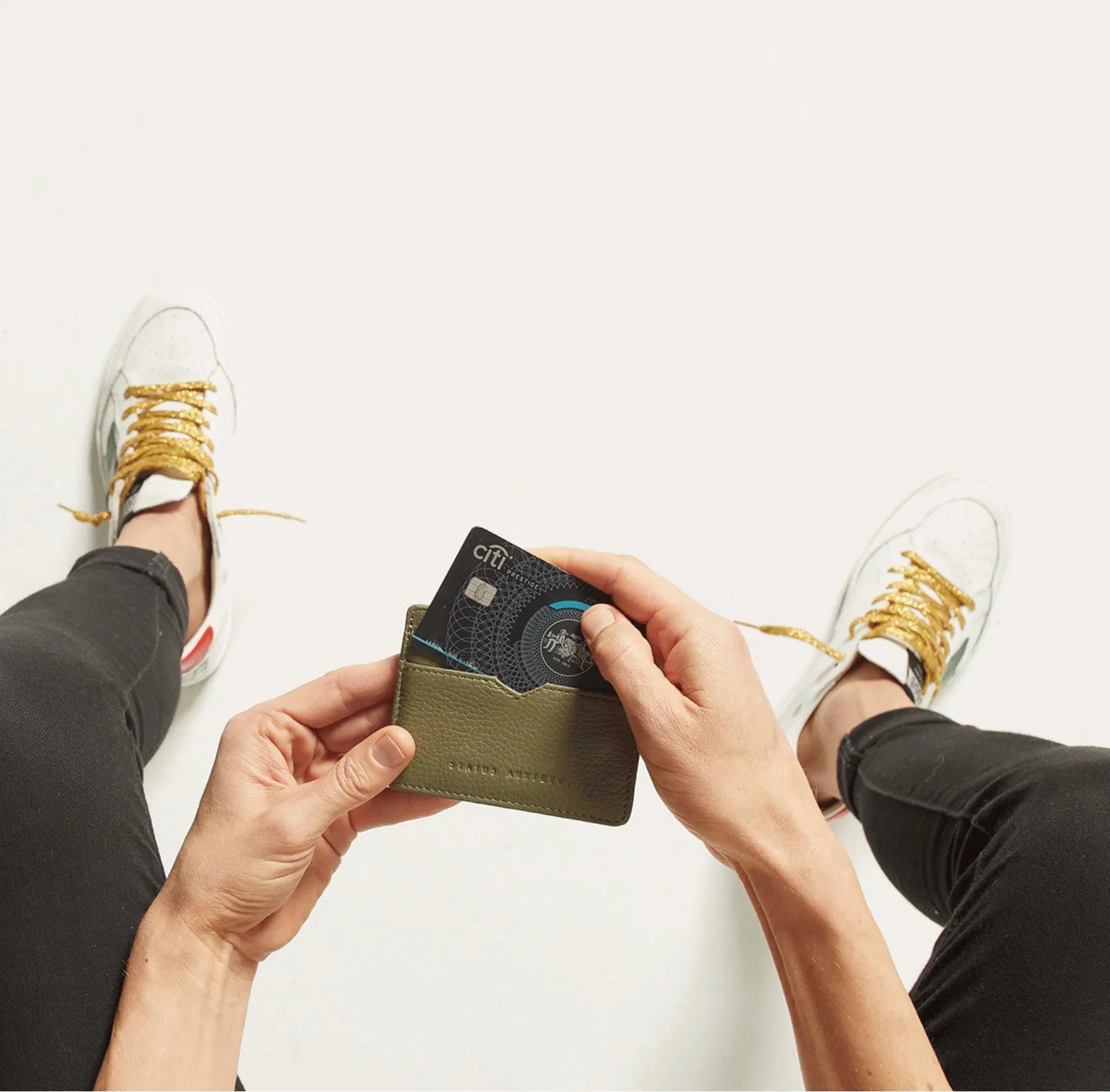 Status Anxiety II TOGETHER For Now Card Wallet  - khaki