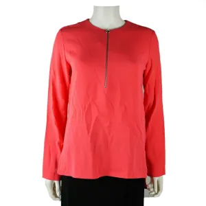Stella McCartney Neon Peach Shirt Top Half Zip Long Sleeve Top Pre-Owned Used 36