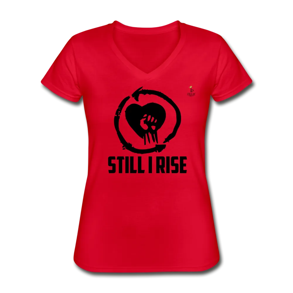 Still I Rise - VNeck T-Shirt - Black