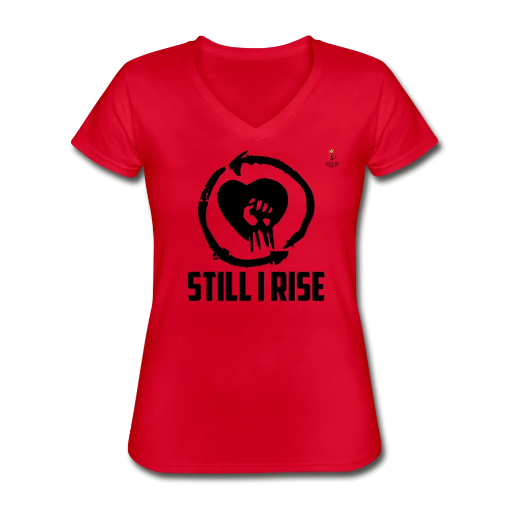 Still I Rise - VNeck T-Shirt - Black