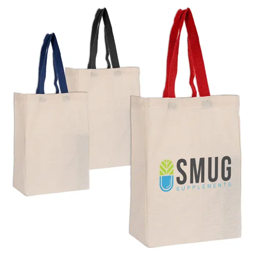 Stock Coloured Handle Calico Bag(SCB-15D)