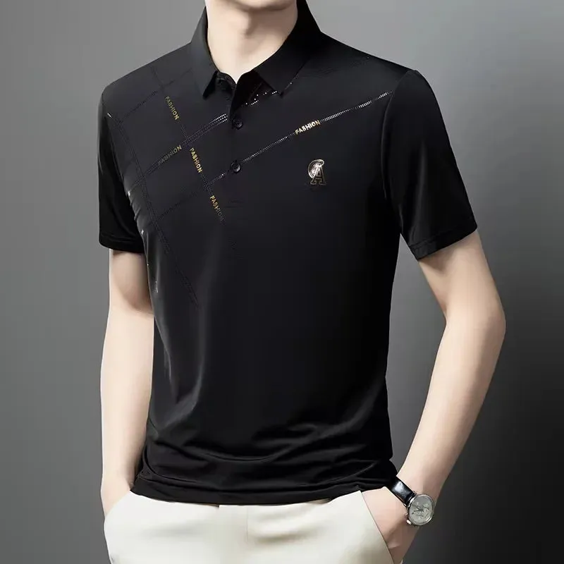 Stripe Designer Long T-Shirt for Men