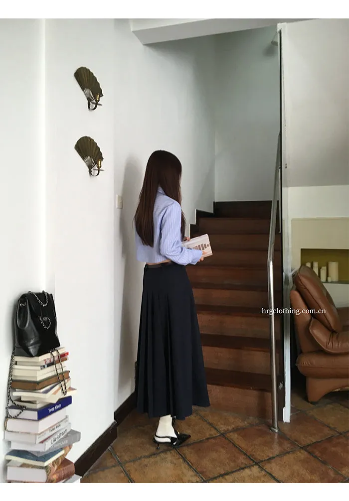 striped French shirt tops