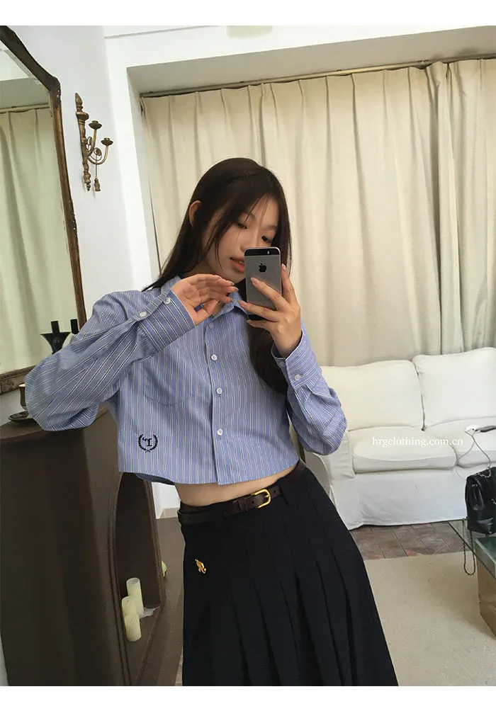 striped French shirt tops