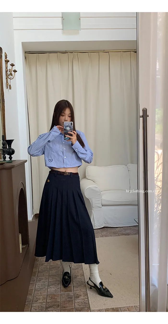 striped French shirt tops