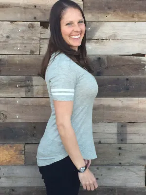 Striped Sleeve Tee (Multiple Colors)