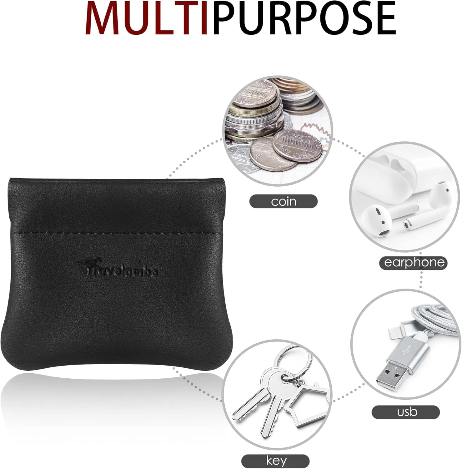 Strong spring Squeeze Coin Wallets For Men & Women