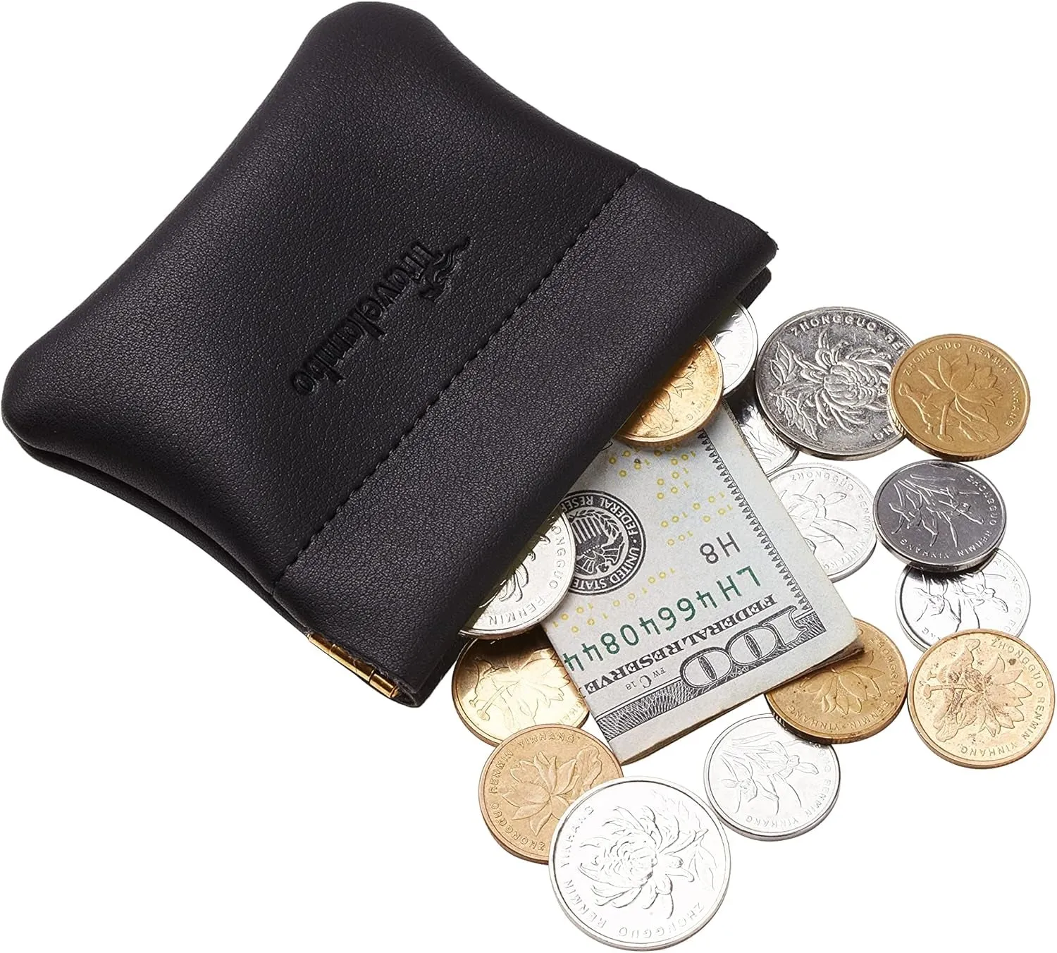 Strong spring Squeeze Coin Wallets For Men & Women