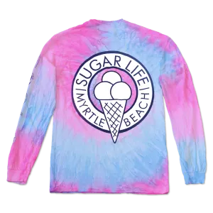Sugar Life "Ice Cream Cone" Cotton Candy Tie Dye Long Sleeve