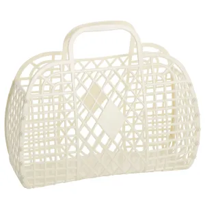Sun Jellies Large Retro Basket - Cream