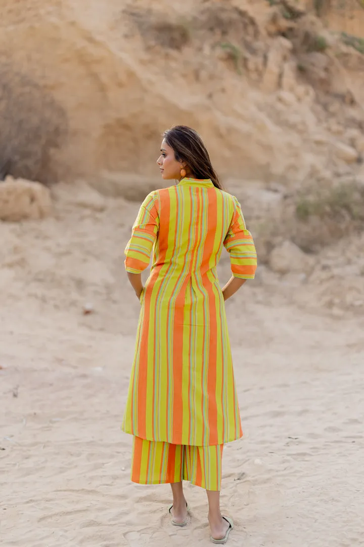 Sunset Stripes Kurta Set