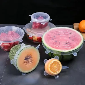 Super Stretchy Silicone Lids - 6 Sets