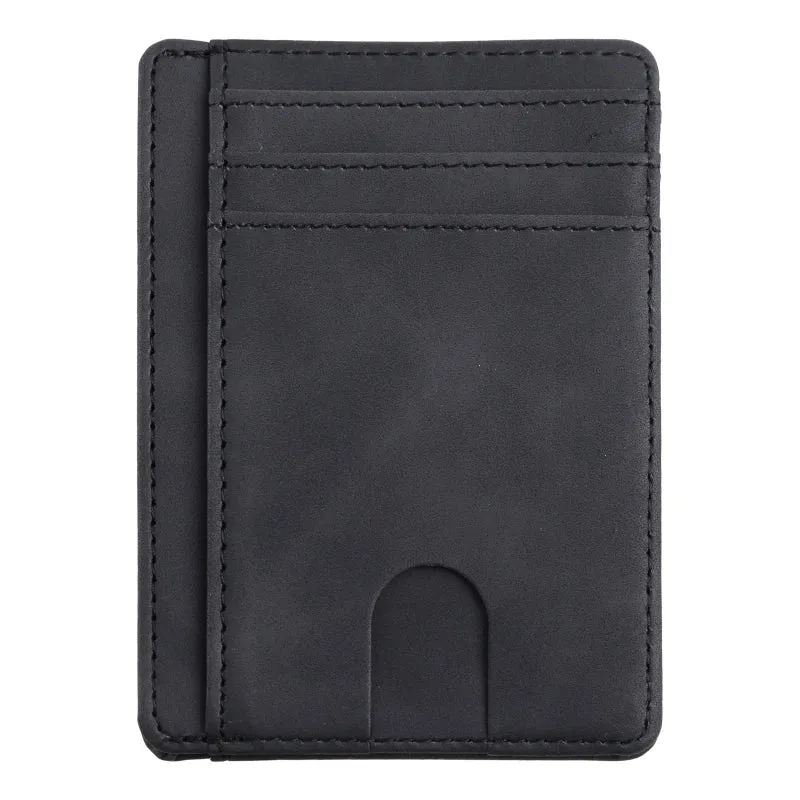 Super Thin RFID Blocking Leather Business Card Wallet