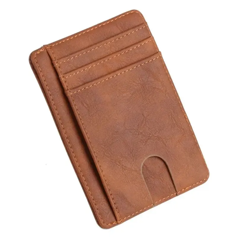 Super Thin RFID Blocking Leather Business Card Wallet