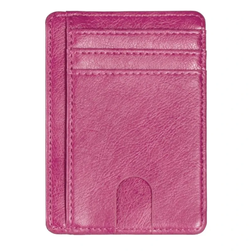 Super Thin RFID Blocking Leather Business Card Wallet