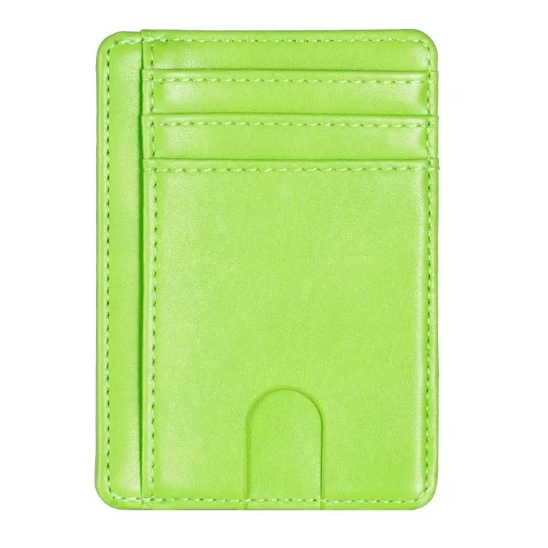 Super Thin RFID Blocking Leather Business Card Wallet