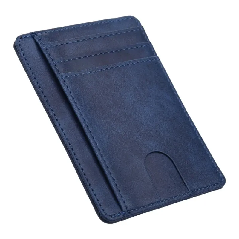 Super Thin RFID Blocking Leather Business Card Wallet