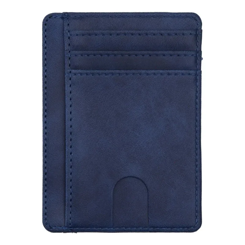 Super Thin RFID Blocking Leather Business Card Wallet