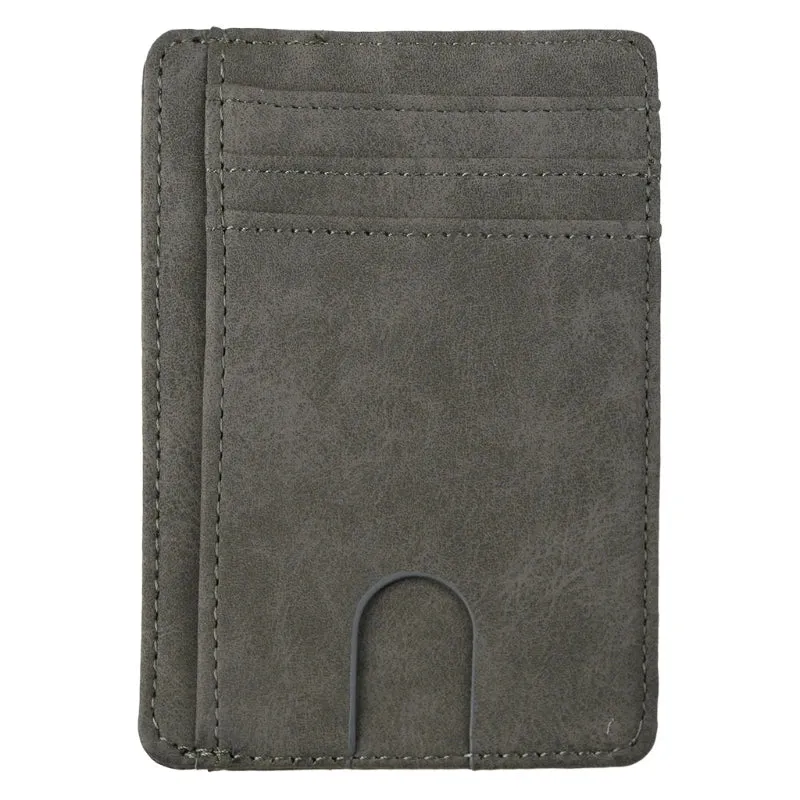 Super Thin RFID Blocking Leather Business Card Wallet