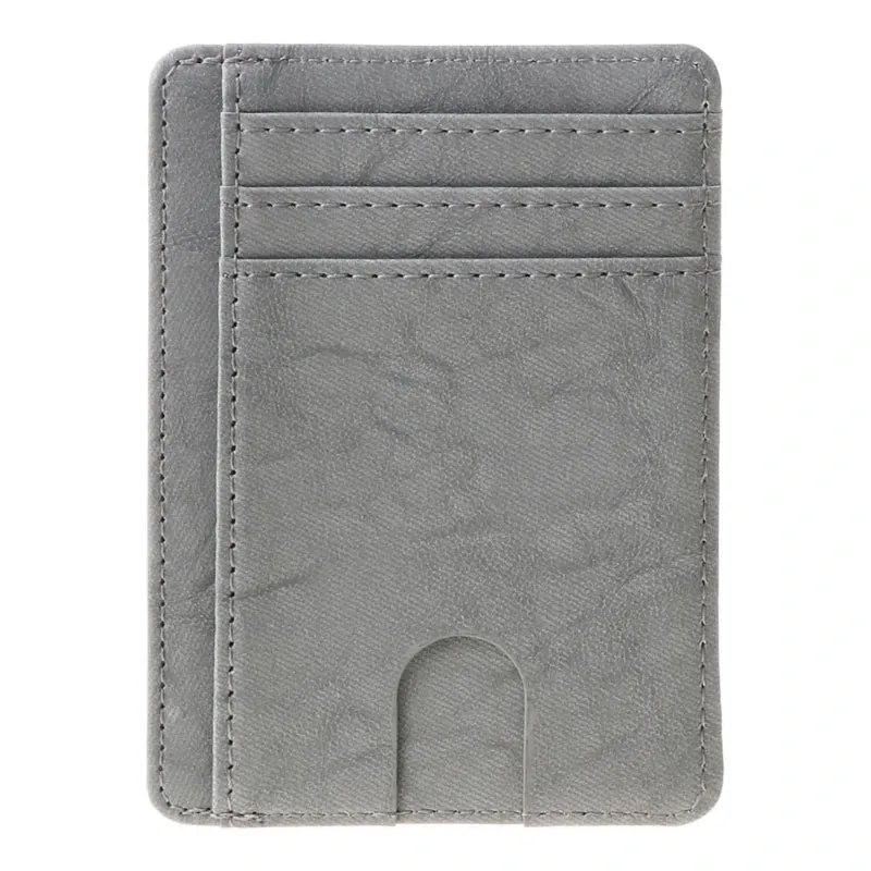 Super Thin RFID Blocking Leather Business Card Wallet