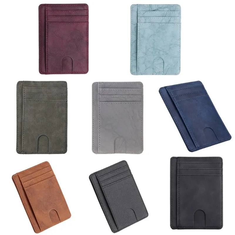 Super Thin RFID Blocking Leather Business Card Wallet