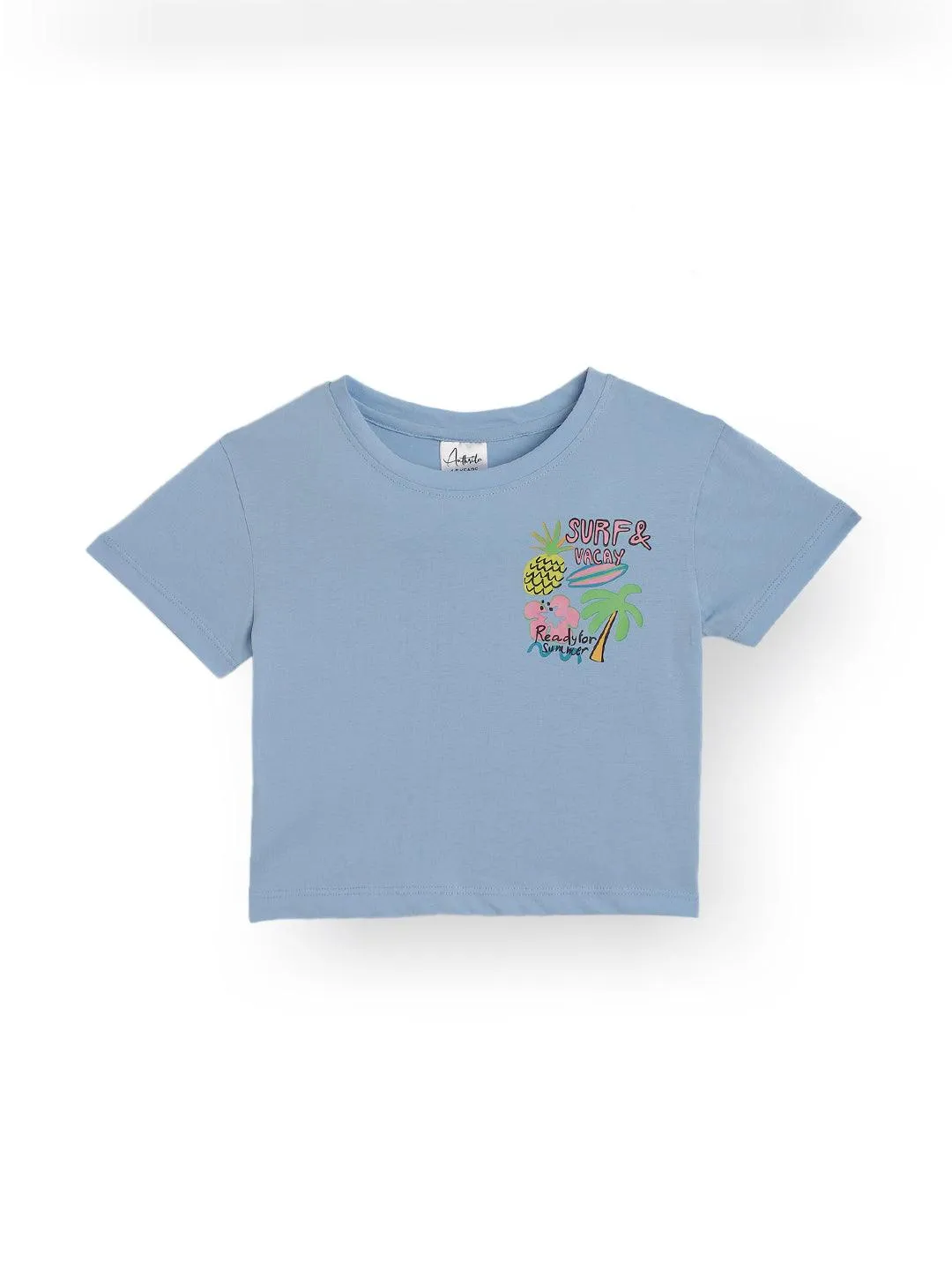 SURF VACAY SKY SUMMER GIRLS T-SHIRT - SKY