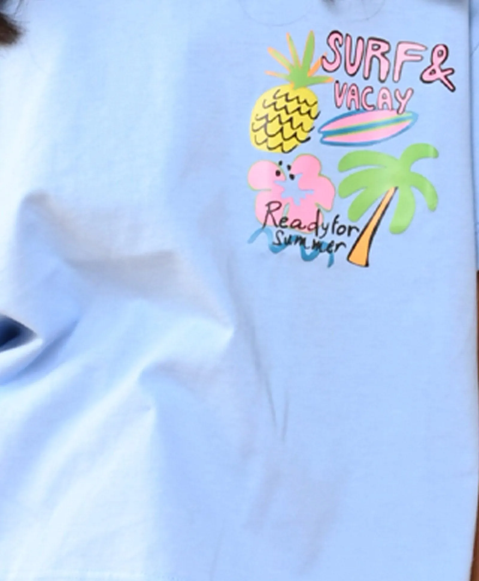 SURF VACAY SKY SUMMER GIRLS T-SHIRT - SKY