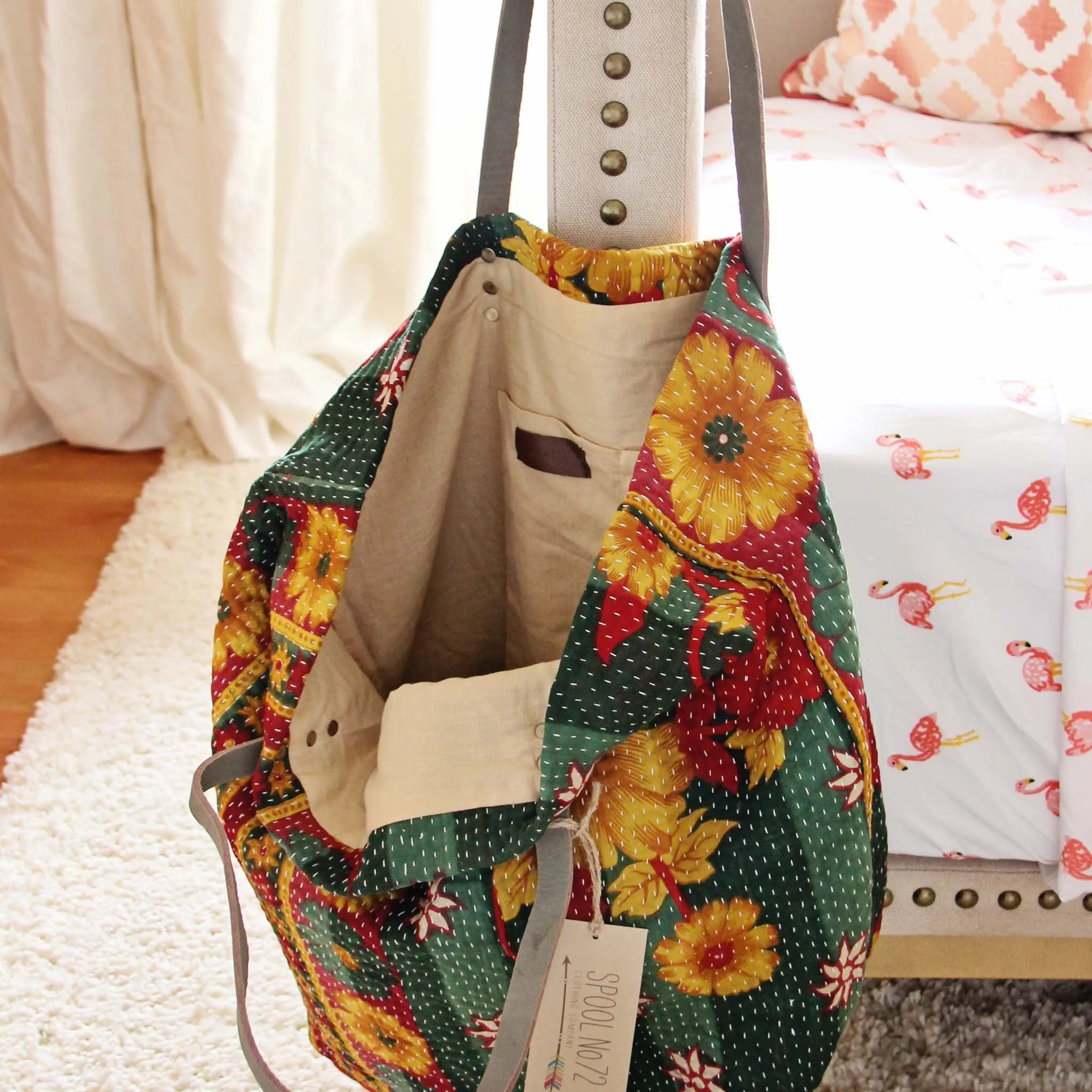 Sweet Stitch Tote in Green
