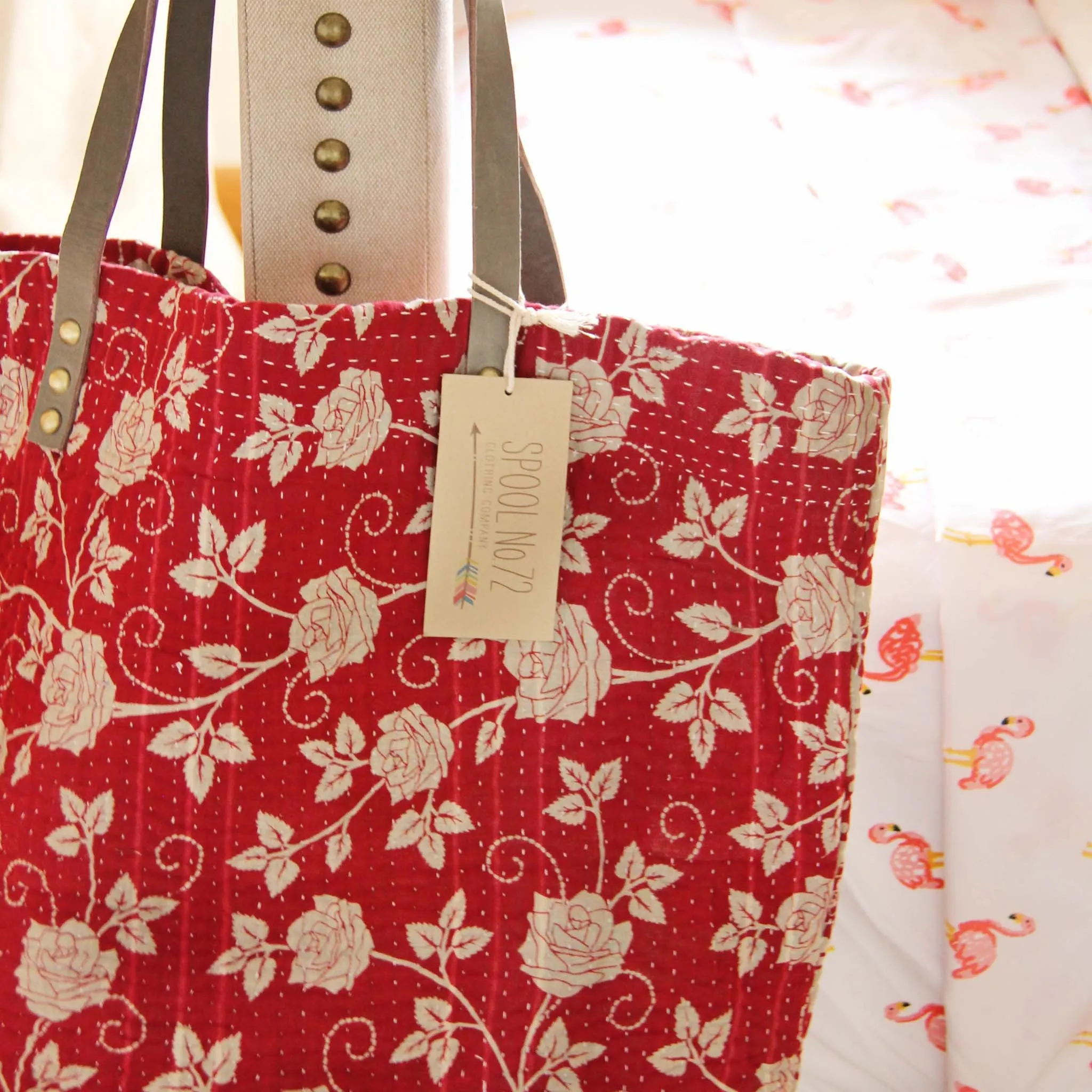 Sweet Stitch Tote in Rose
