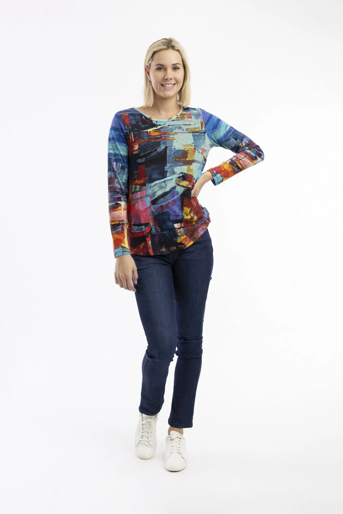 T-Shirt Contemporary Crew Long Sleeve