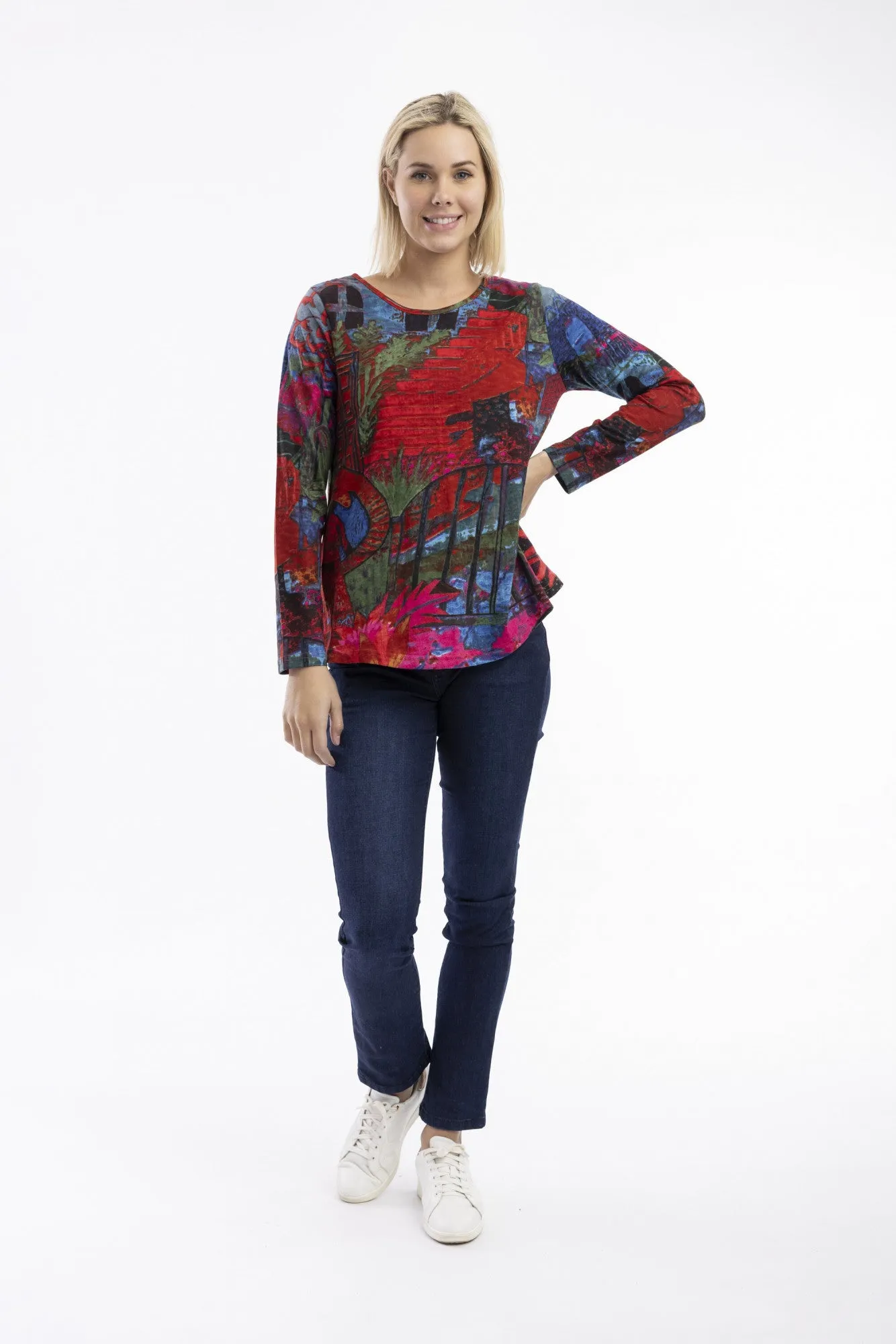 T-Shirt Contemporary Crew Long Sleeve