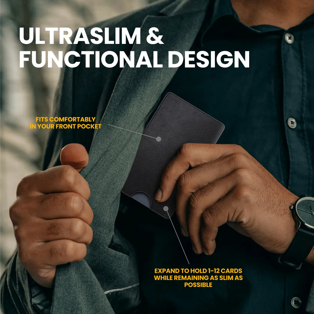 Tactical Wallet | Charcoal Leather