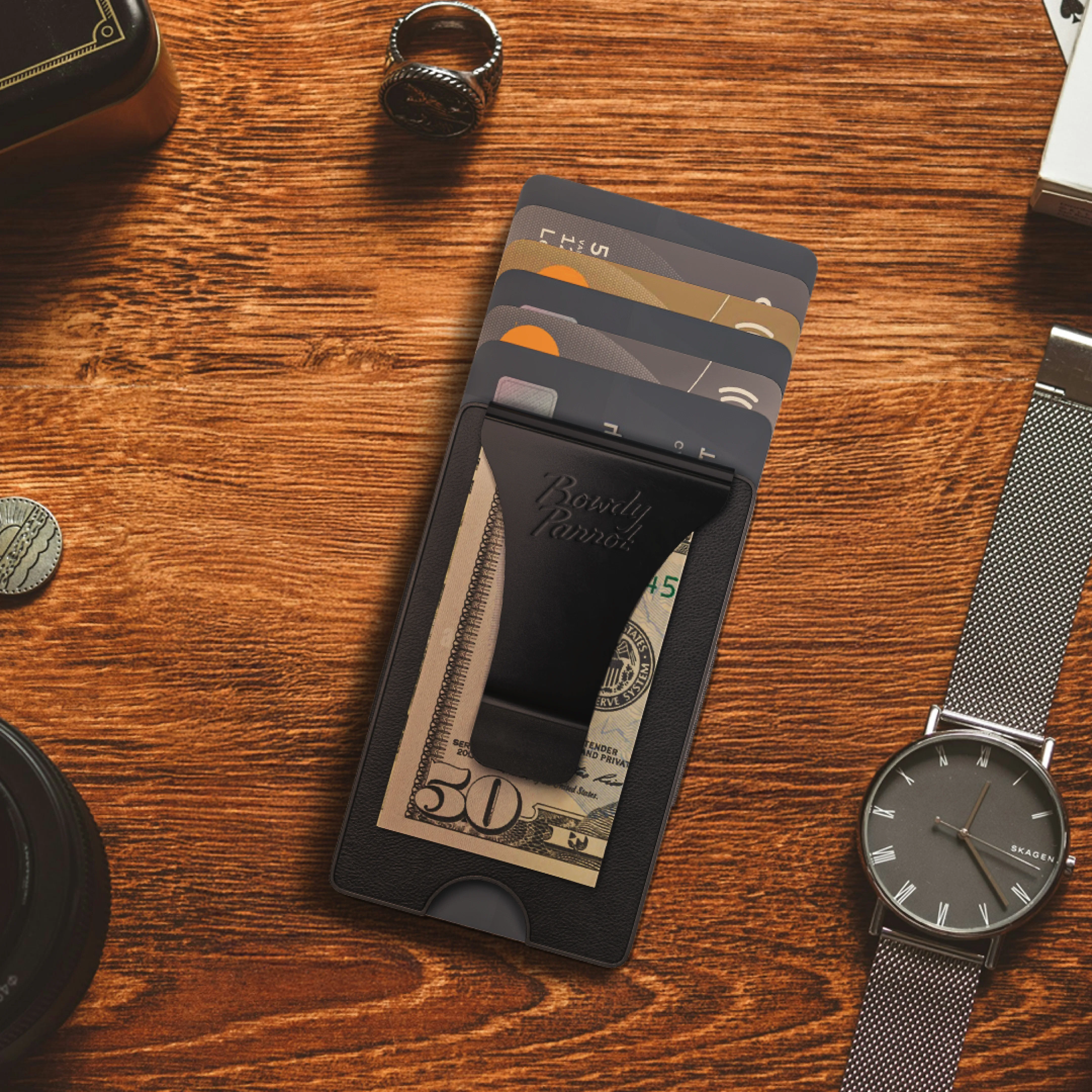 Tactical Wallet | Charcoal Leather