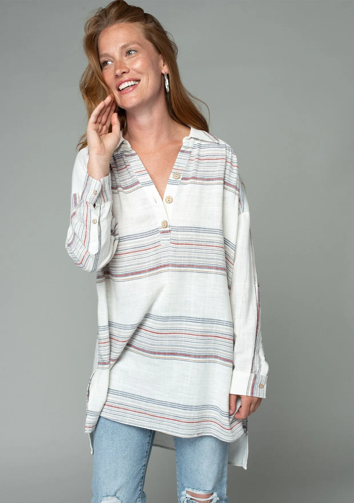 Take It Easy Henley Tunic