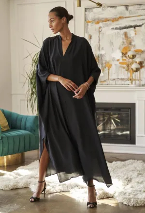 Talitha Silk Black Caftan