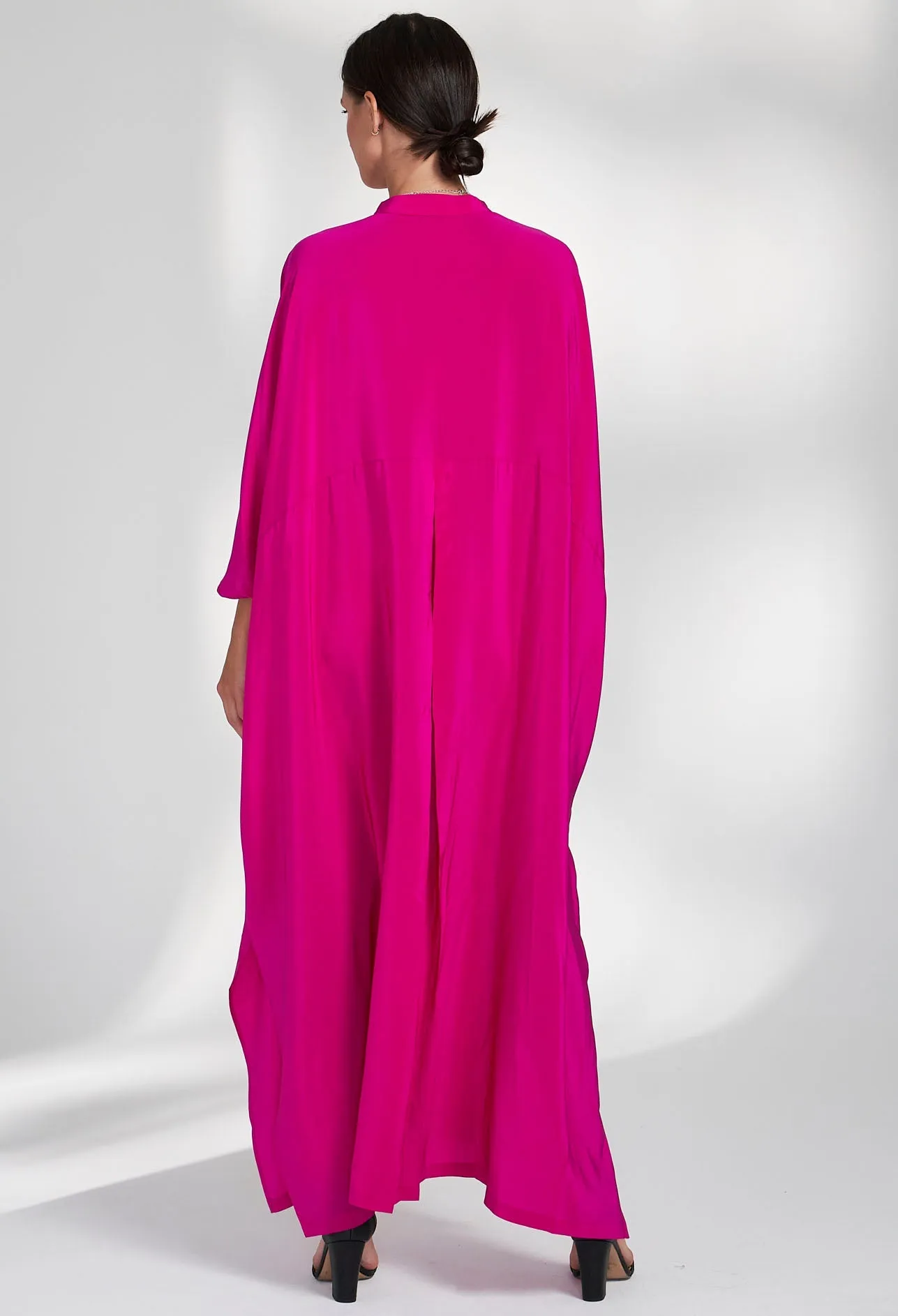 Talitha Silk Fuchsia Caftan