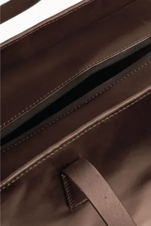 Tanned   I   Pocket Tote    Tote  Umber  TO/PT-UM  I Leather Bag