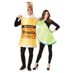 Tequila Bottle and Lime Slice Couple Costumes